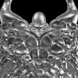  Three-dimensional view of silver dragon head displaying weathered texture and oxidized finish