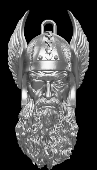 Complete Norse mythology Odin pendant with ravens wings and Allfather symbolism