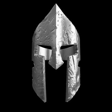 Spartan Warrior Ring silver ring shown with size reference demonstrating actual dimensions