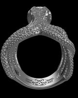 Ocean Octopus Ring silver ring shown with size reference demonstrating actual dimensions