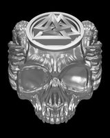 Valknut Warrior Ring silver ring shown with size reference demonstrating substantial 19-gram weight