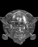 Viking Berserker Ring silver ring shown with size reference demonstrating actual dimensions