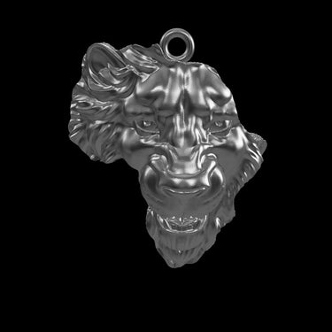  Complete African lion head pendant with Serengeti king symbolism and wild power