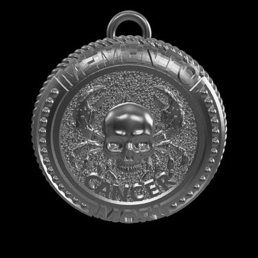 925 sterling silver Cancer zodiac pendant with skull and crab claws Memento Mori design