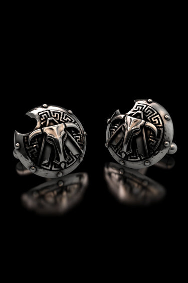 Spartan Helmet Cufflinks - Sarnion