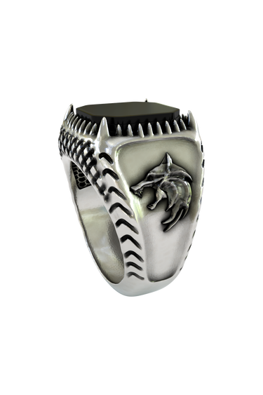Silver Witcher Wolf Ring