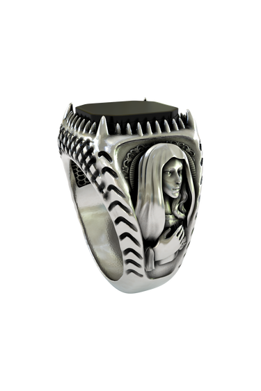 Silver Virgin Mary Ring