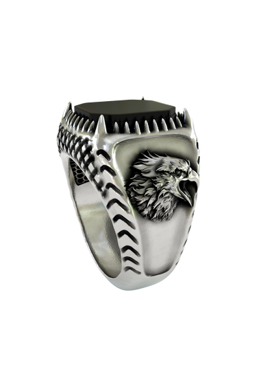 Silver Sovereign Eagle Ring