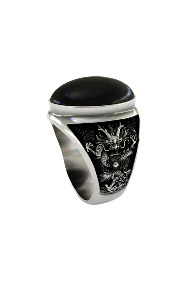 Silver Imperial Dragon Ring