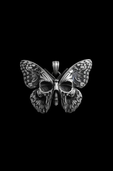 Butterfly Skull Necklace