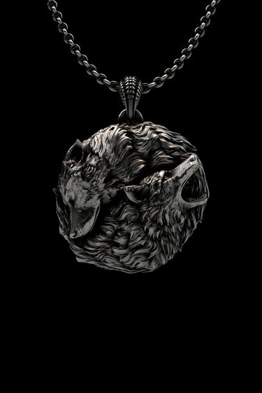 Wolf Yin Yang Pendant - Sarnion